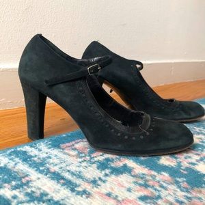 Marc Jacobs Mary Jane Black suede pumps, size 10
